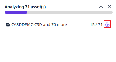 figure analyze progress icon over