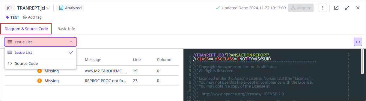 figure asset detail list issue lists