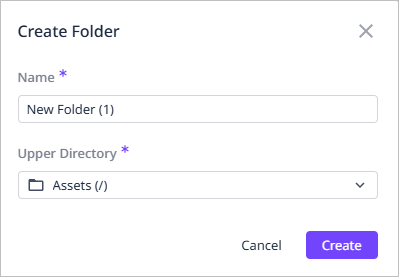 figure create folder popup