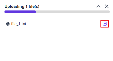 figure upload progress icon over