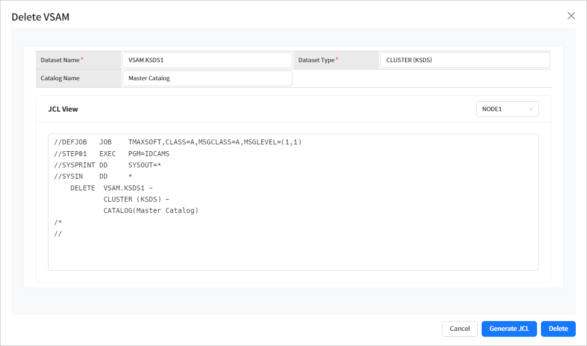 figure cm dataset delete vsam