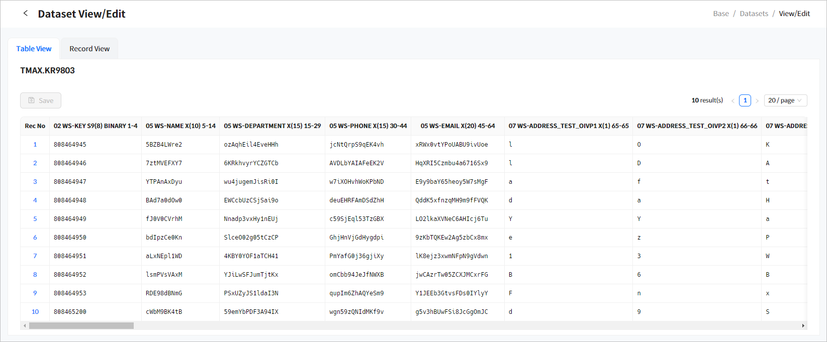 figure cm view table view