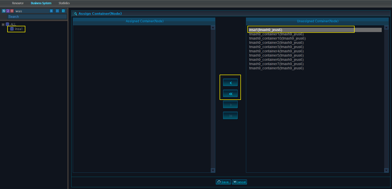 Assigning a Node to Business System