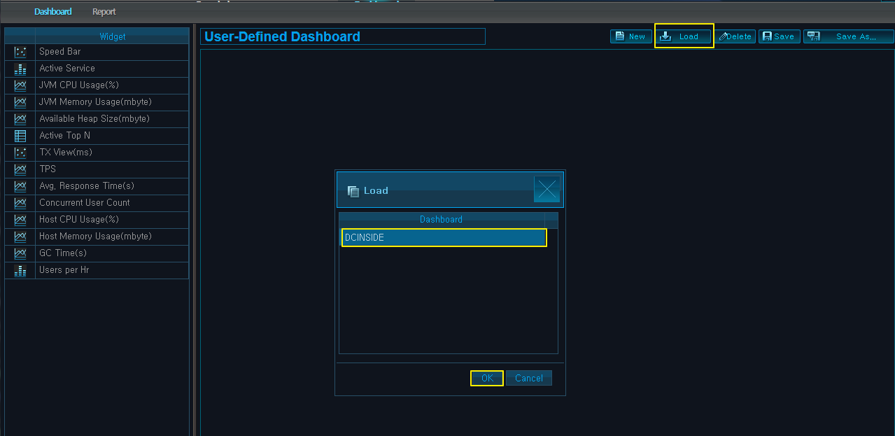 Loading a Dashboard