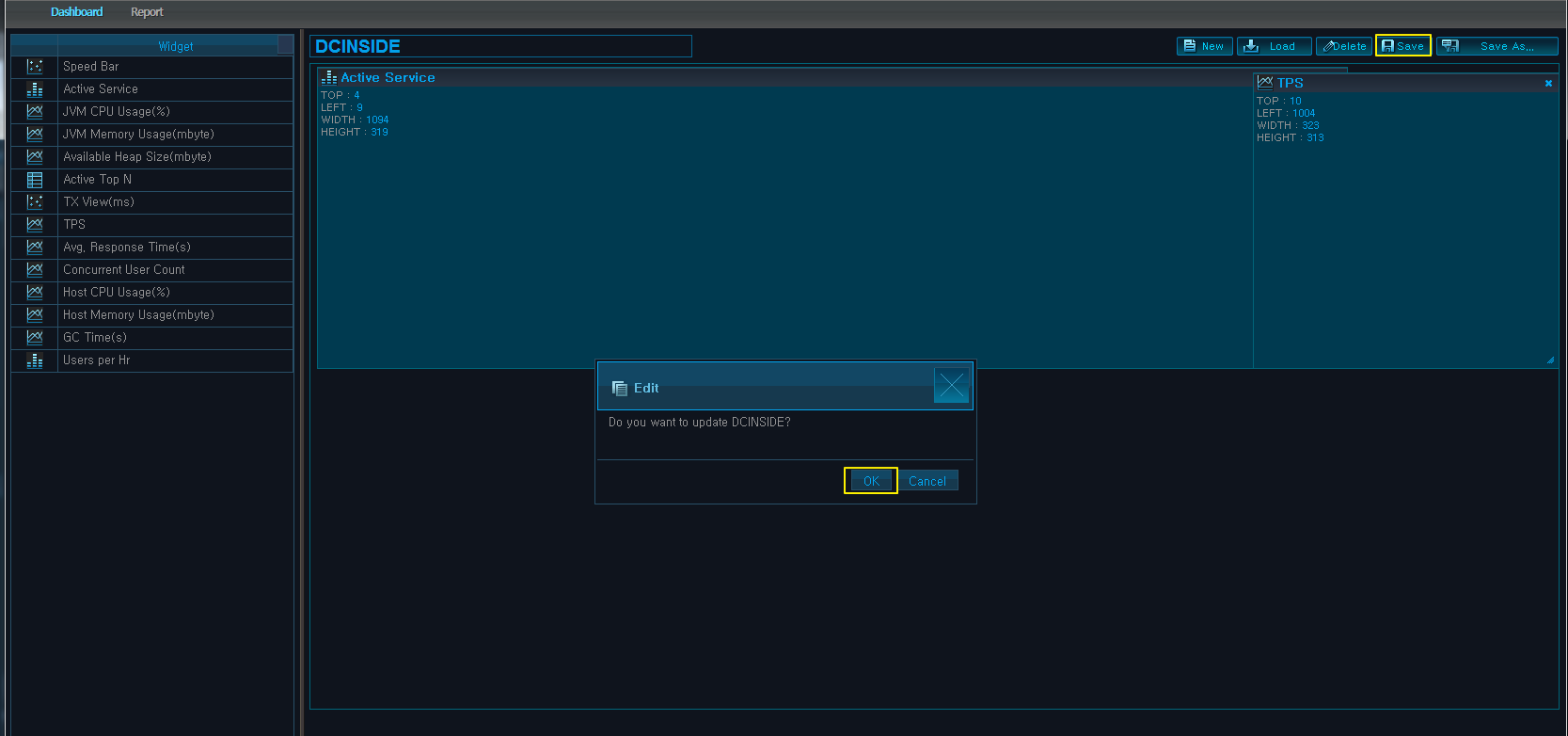 Saving an Updated Dashboard