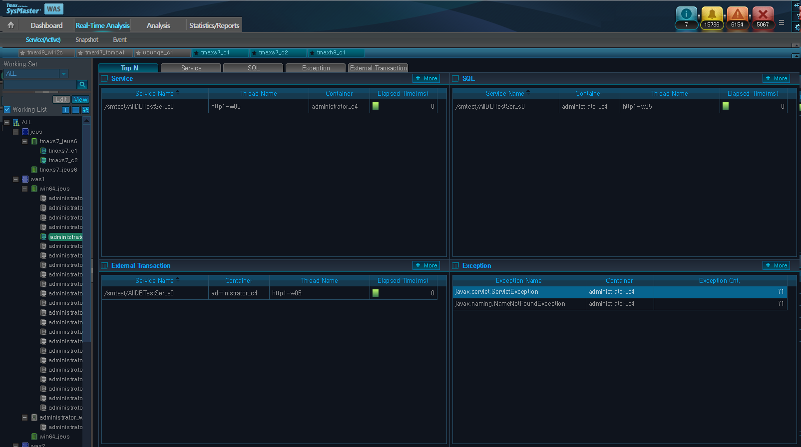 Real-Time Analysis Screen