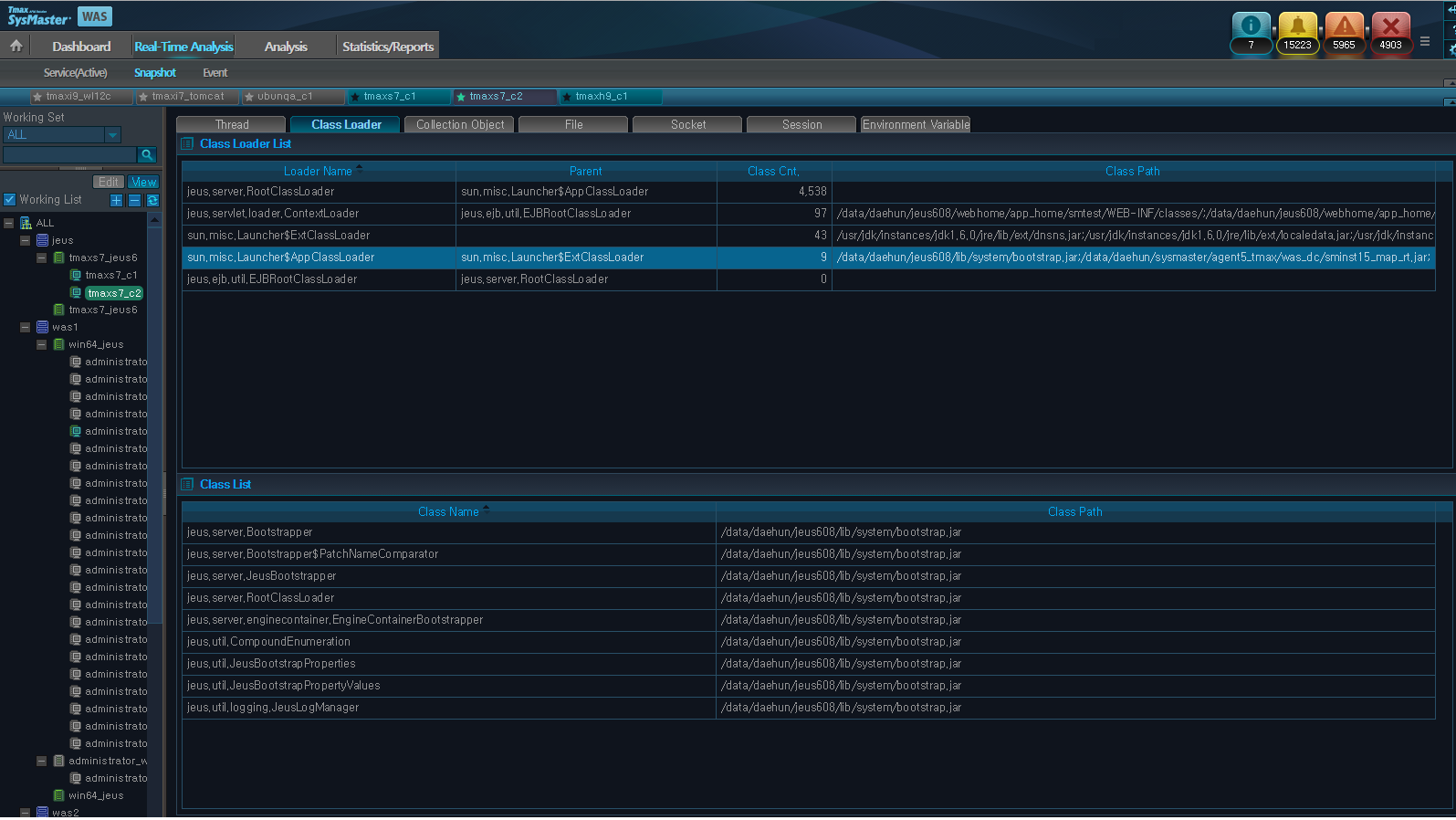 Real-Time Analysis - Snapshot - Collection Object