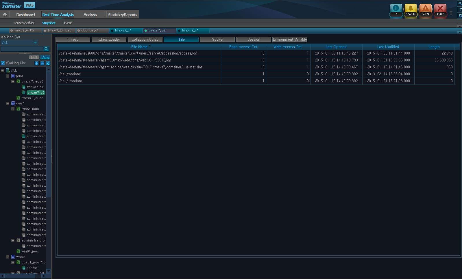 Real-Time Analysis - Snapshot - File