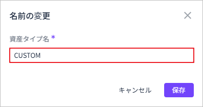 figure option edit asset type name popup