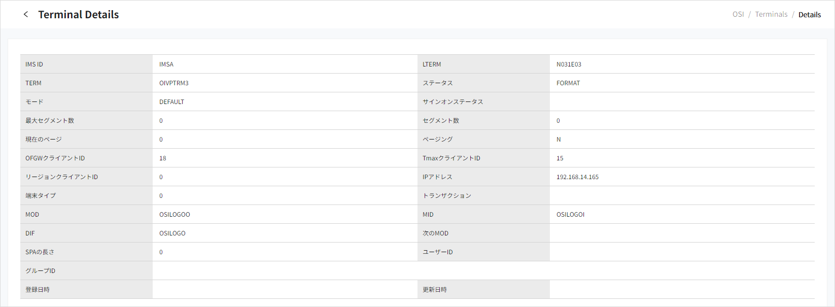 figure terminals detail