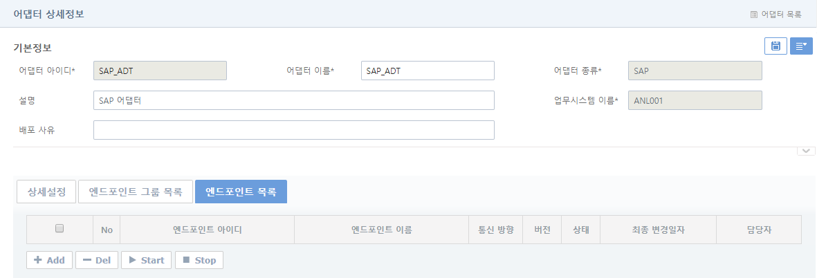 figure sap adapter endpoint table