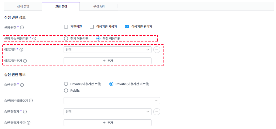 figure service register permission setting