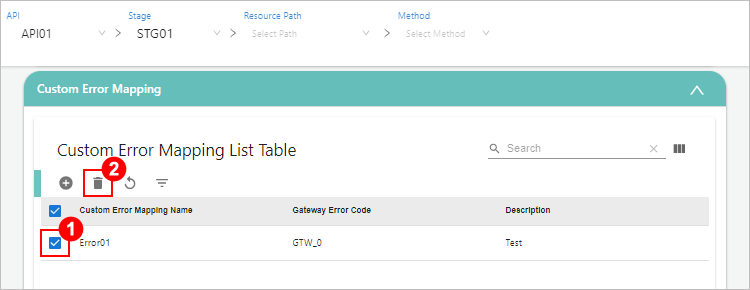 figure custom error mapping del