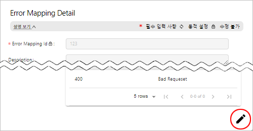 figure error mapping edit button click