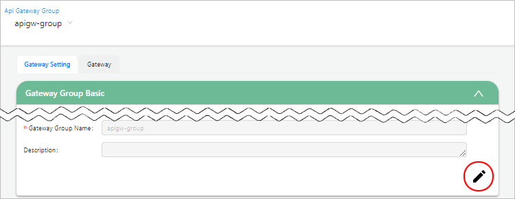 figure gateway group edit icon click
