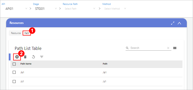 figure resources path create button