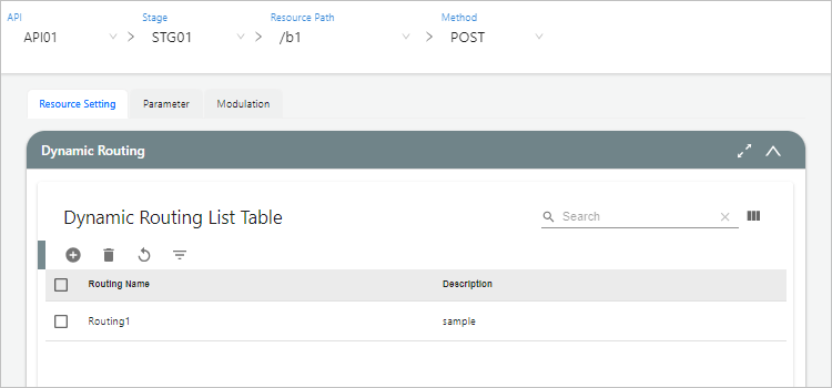 figure resources setting dynamic routing list