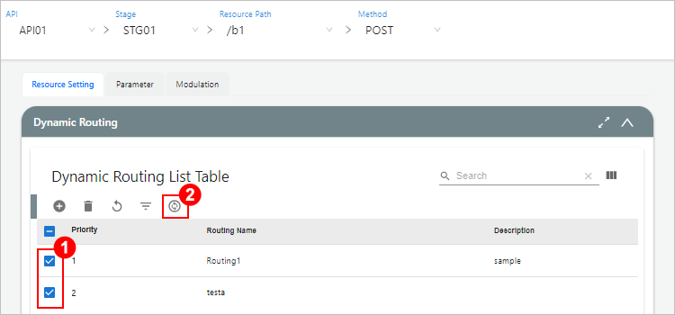 figure resources setting dynamic routing priority change
