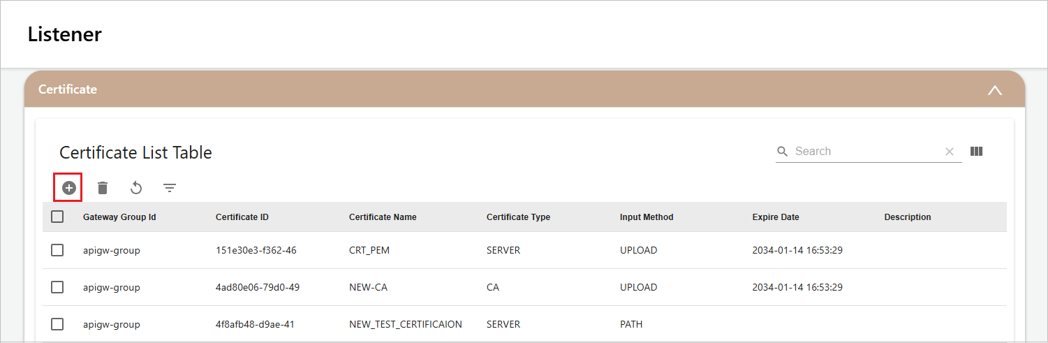 figure certificate create button