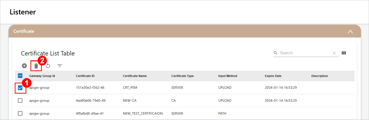 figure certificate del button click