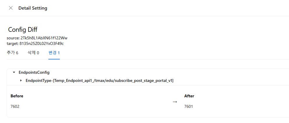 figure deploy diff history result detail