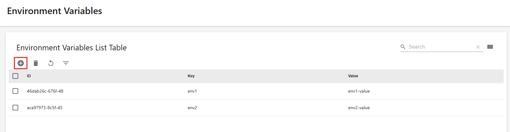 figure environment variables create button click