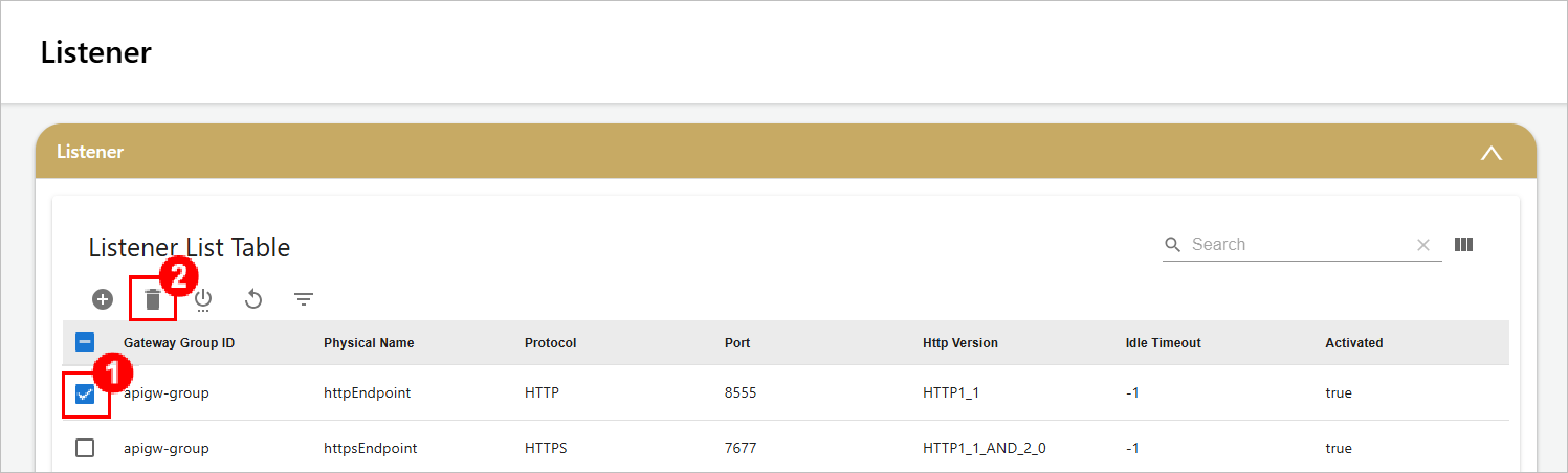 figure listener del button click