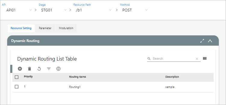 figure resources setting dynamic routing list