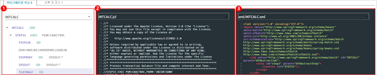 figure application detail jcl