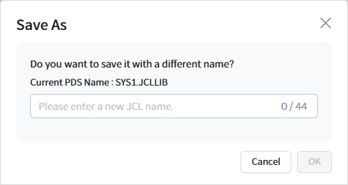 figure bm jcl save as