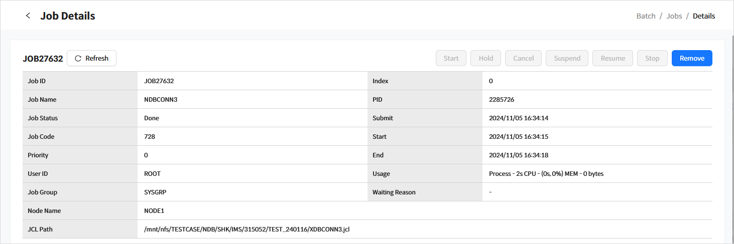 figure bm job detail info