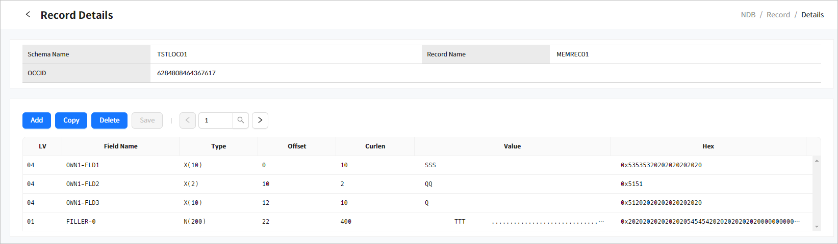 figure ndb record detail