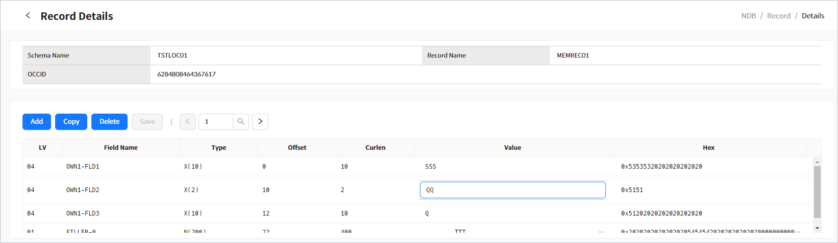 figure ndb record edit