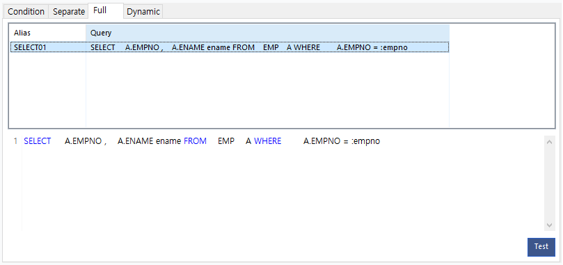 figure dof query test select