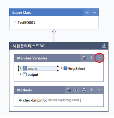 figure member varialble delete button