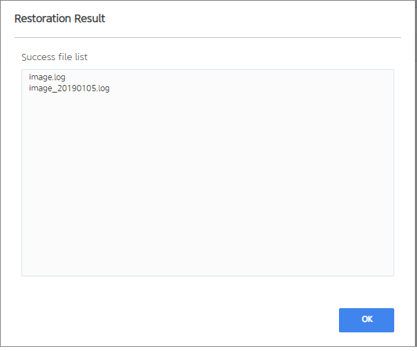 figure imagelog file restore