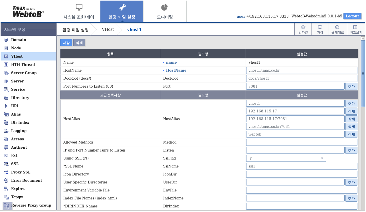 figure webadmin config vhost2